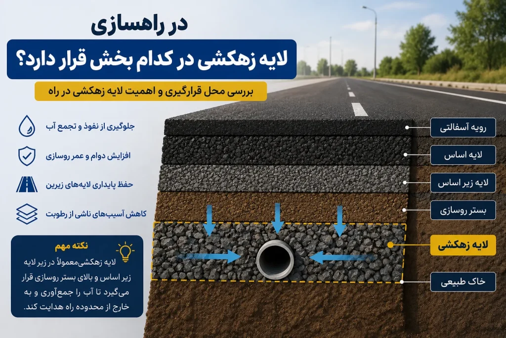 لایه زهکشی در راهسازی