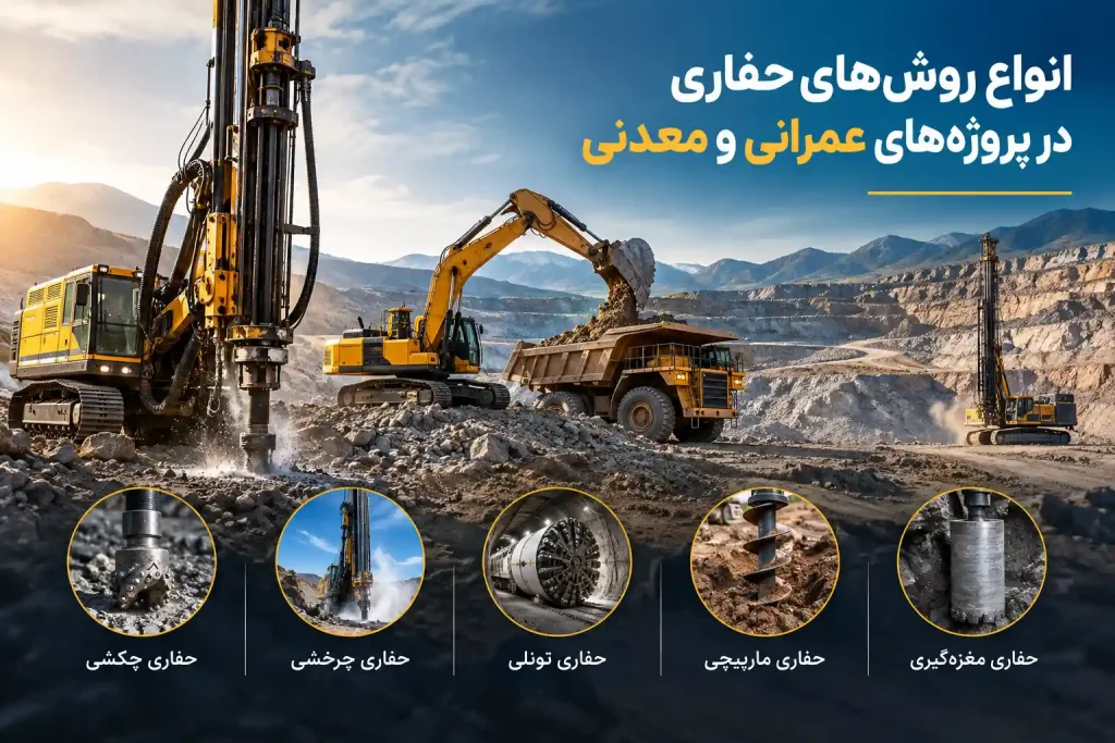 انواع روش های حفاری